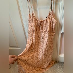 Floral pink slip sundress